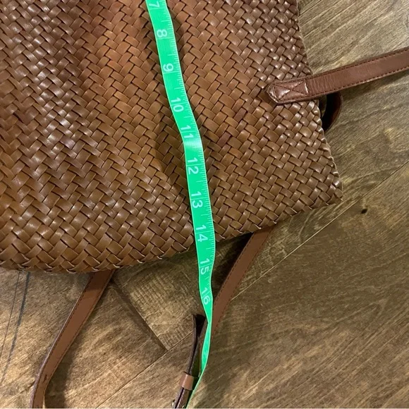 Madewell Elegant Brown Woven Tote Bag - Picture 5 of 6